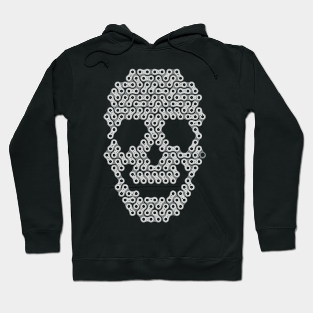 Bike Chain Skull Hoodie by Pufahl